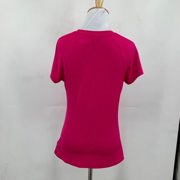 Lija Shirt Womens M Medium Valentine Short Sleeve Stretch Wicking Split Seam Tee - Picture 5 of 10